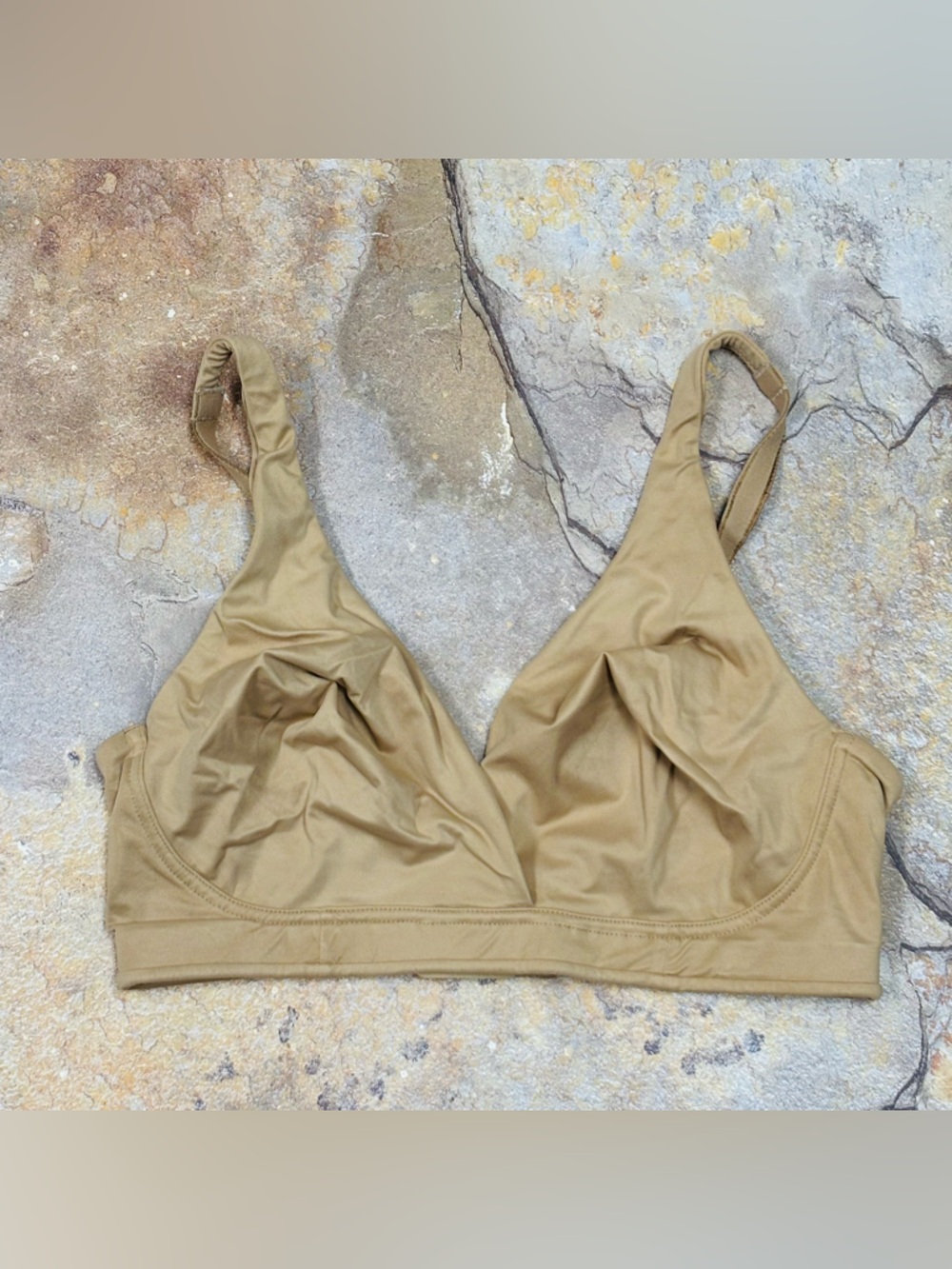 Soma Women’s Embraceable Wireless Unlined Bralette – Tan Size 36D | Soft Comfort